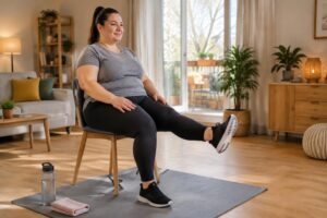 Exercices adaptés pour personnes obèses à pratiquer chez soi